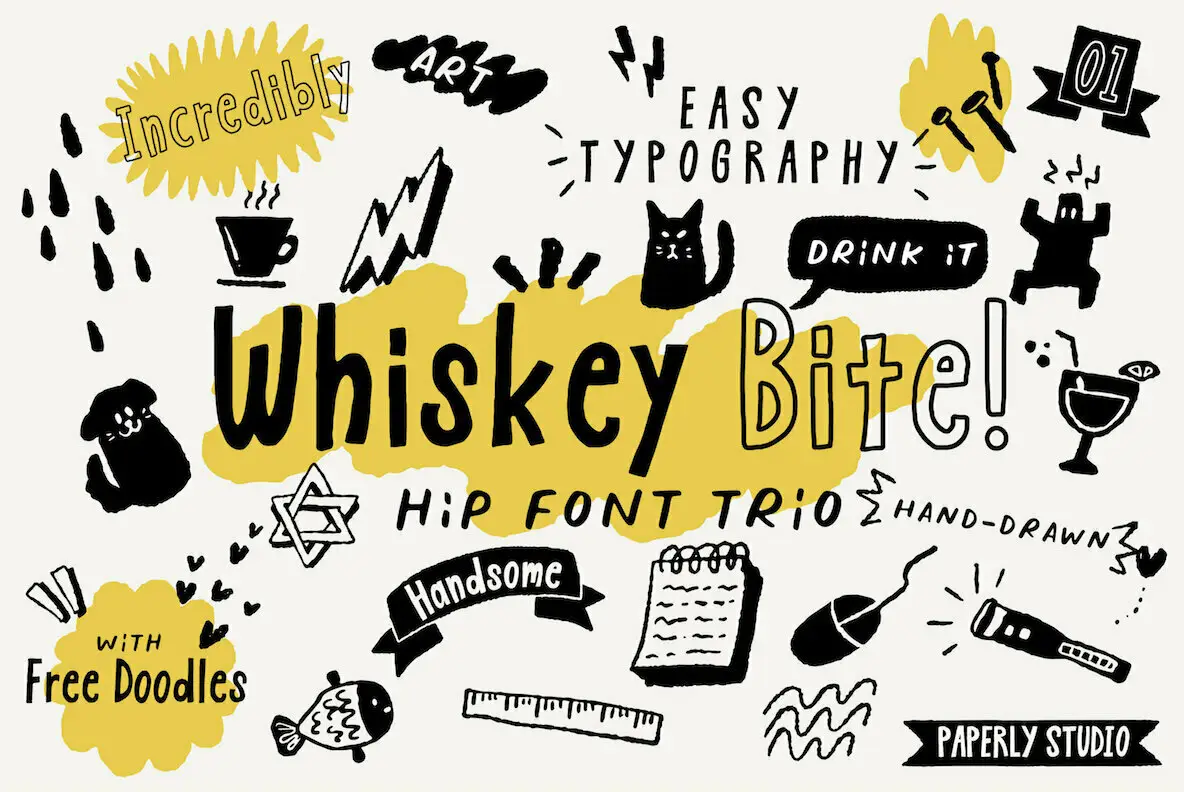 Download Whiskey Bite Font Free - Bold & Unique Typeface