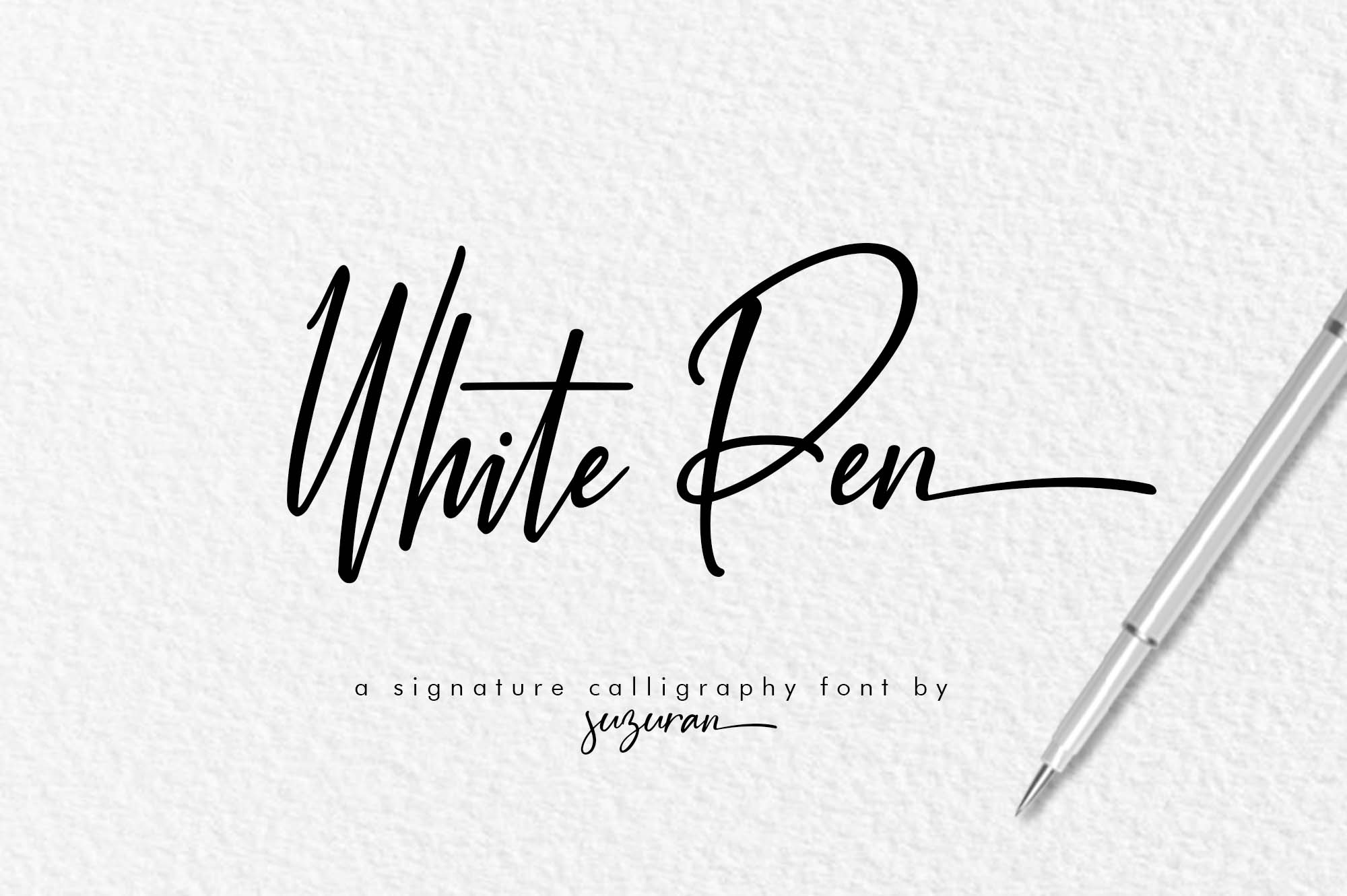 Download White Pen Font Free - Elegant Handwritten Style