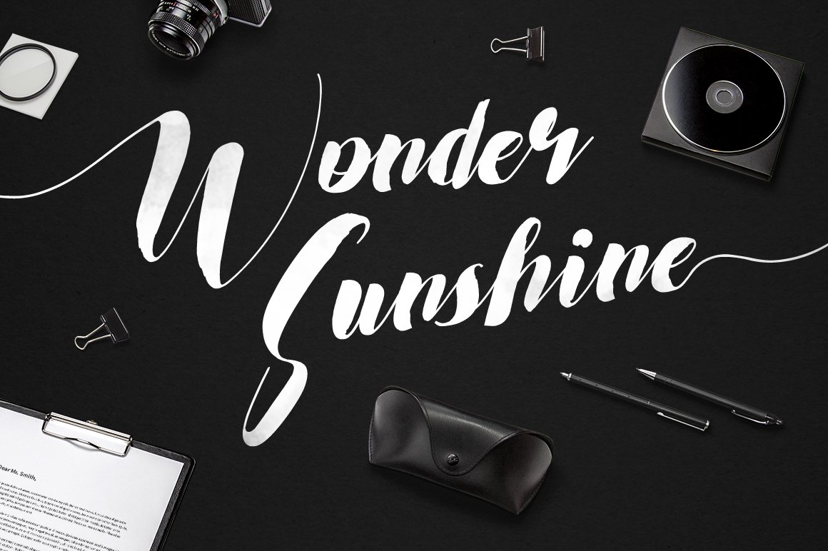 Скачайте чудесный шрифт Wonder Sunshine Typeface - радость в каждом символе