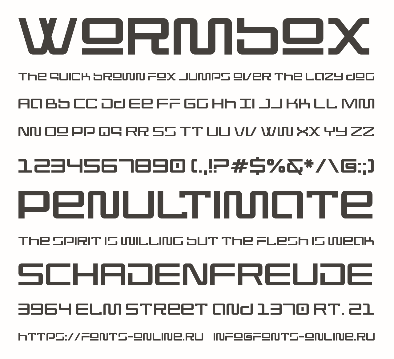 Free Wormbox NimaVisual Font Download - Unique Visual Style