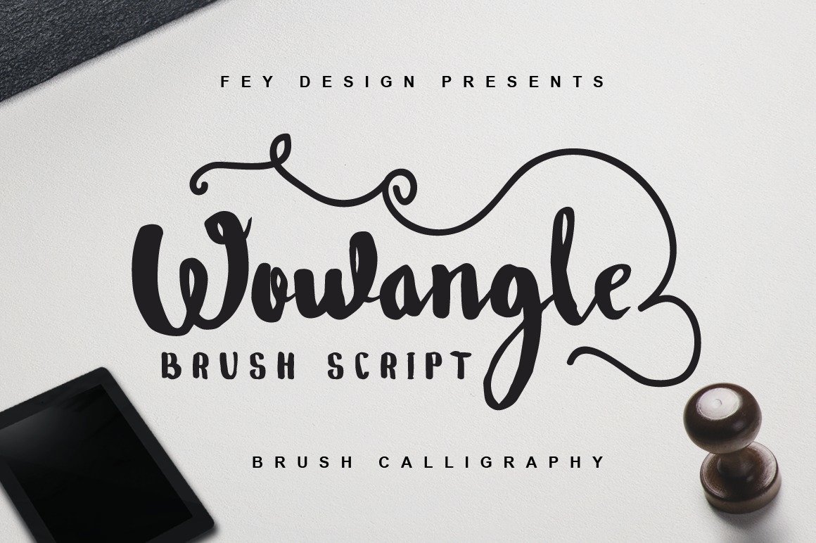 Wowangle Brush - Kostenlose kreative Handgeschriebene Schriftart herunterladen