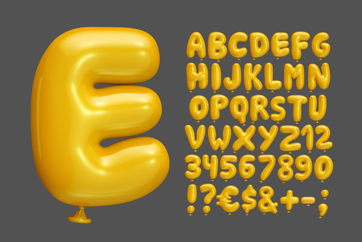 Download Yellow Numbers Font - Free Bold Numeric Style