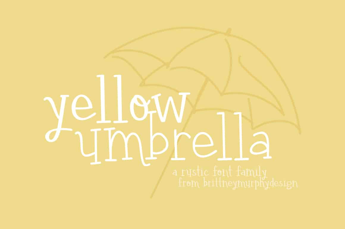 Download Yellow Umbrella Font Free - Cheerful Display Type