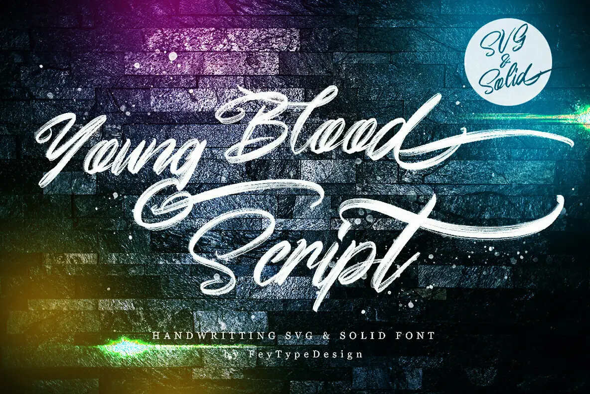 Скачайте Young Blood SVG и Solid Script - уникальный шрифт для креативов