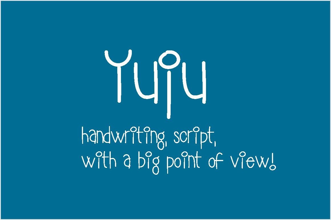 Download Yujufont Free - Unique Handwritten Style Font