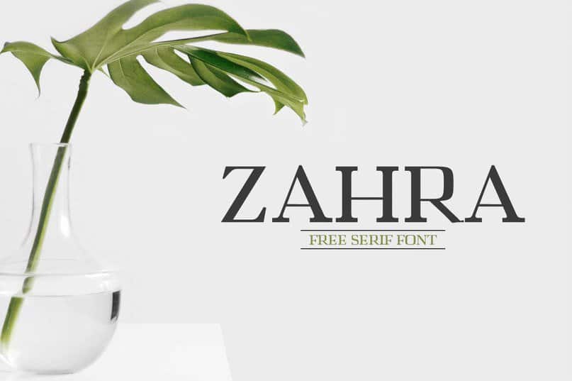 Download Zahra Font Free - Elegant & Stylish Typeface