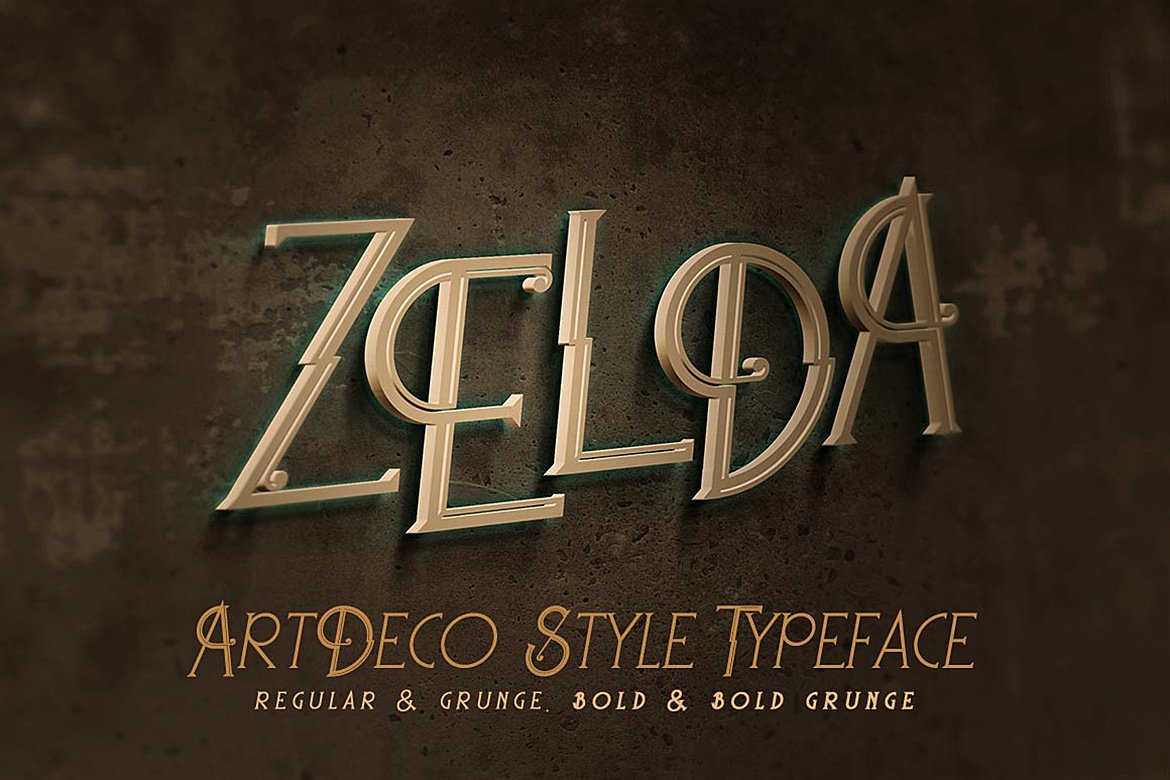 Téléchargez la police Zelda ArtDeco - Élégance vintage gratuite