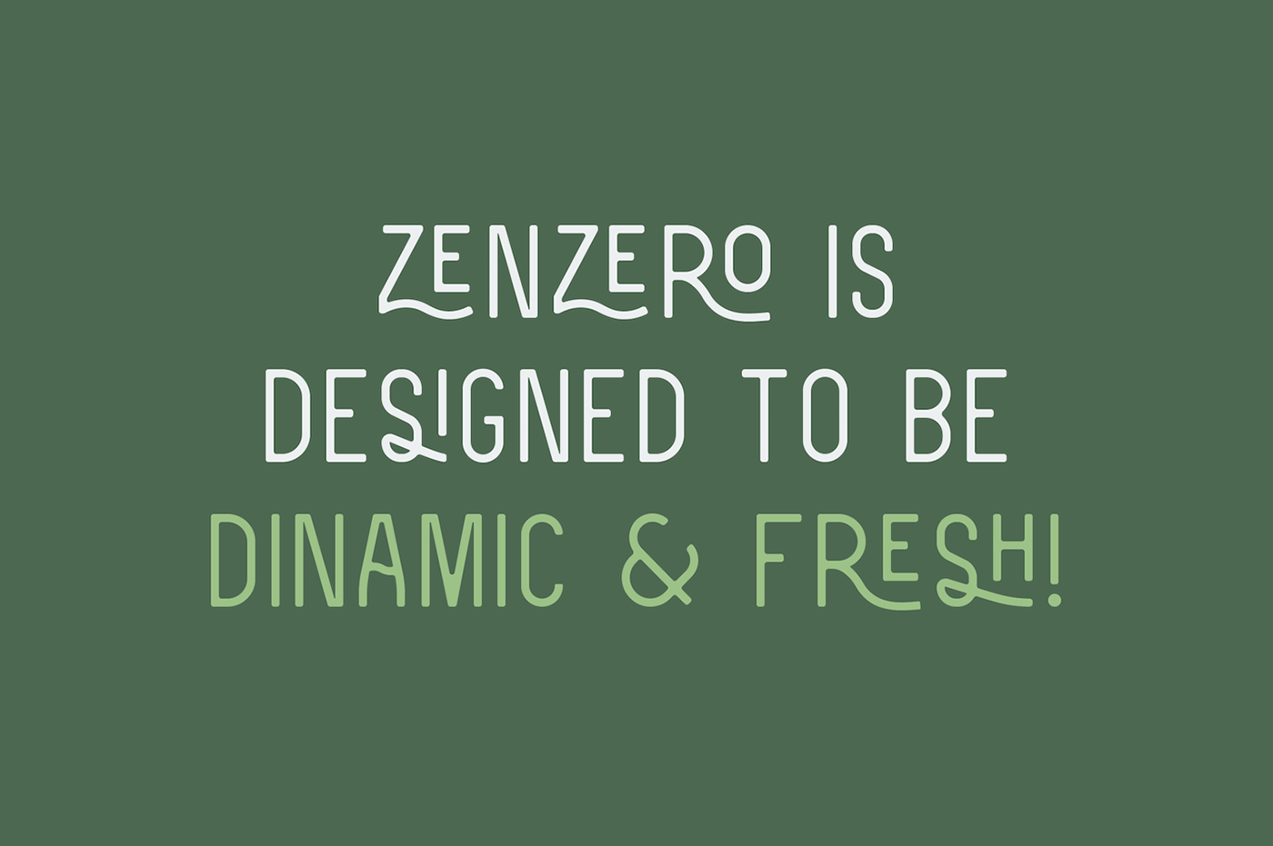 Laden Sie Zenzero Sans kostenlos herunter - Moderne, vielseitige Schriftart