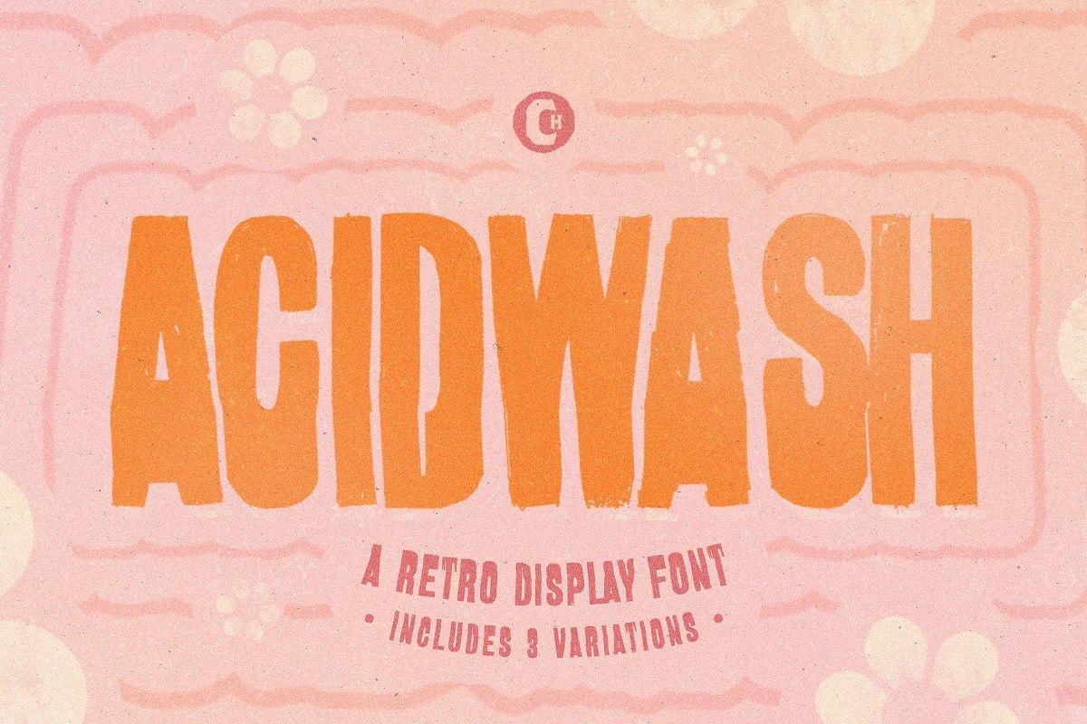 Download Acidwash Font Free - Vintage Distressed Style