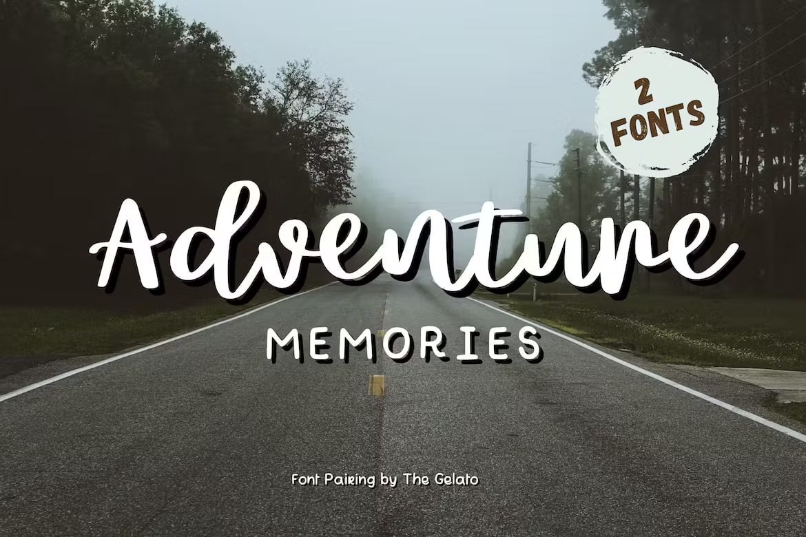 Скачайте бесплатно Adventure Memorie Calligraphy Font Duo для уникального дизайна