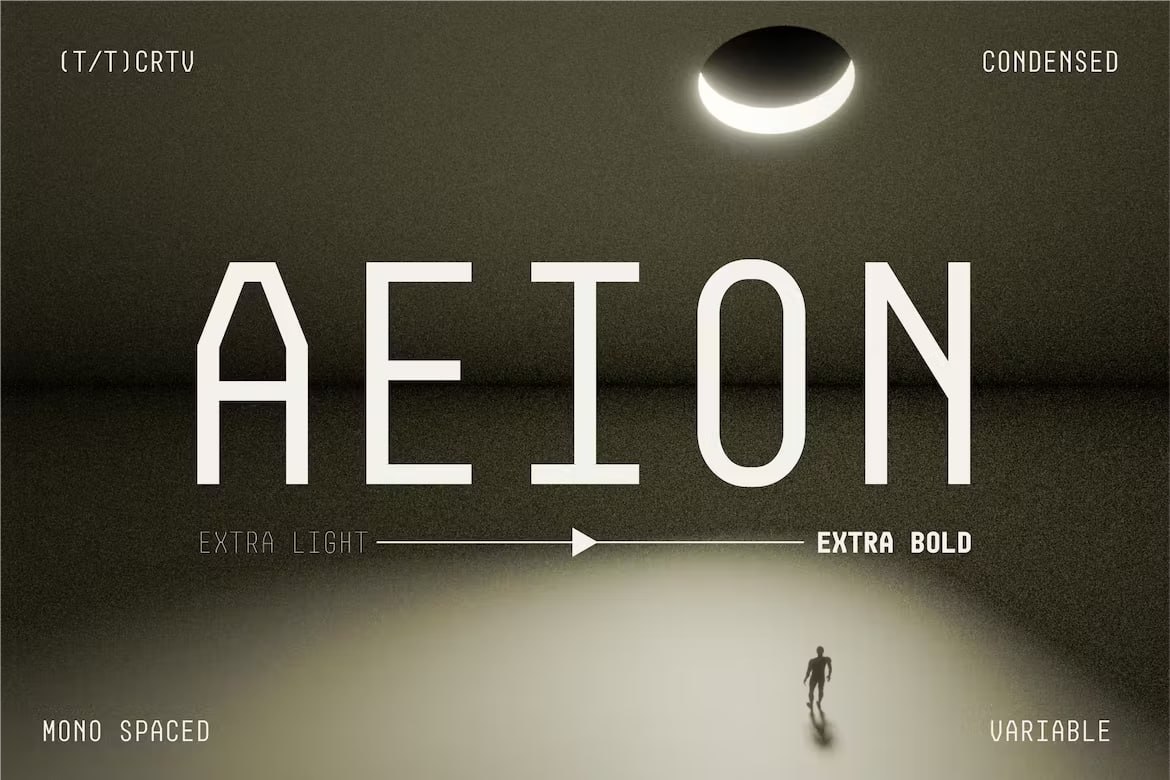 Download Aeion Tech Font Free - Modern Tech Geometric Style