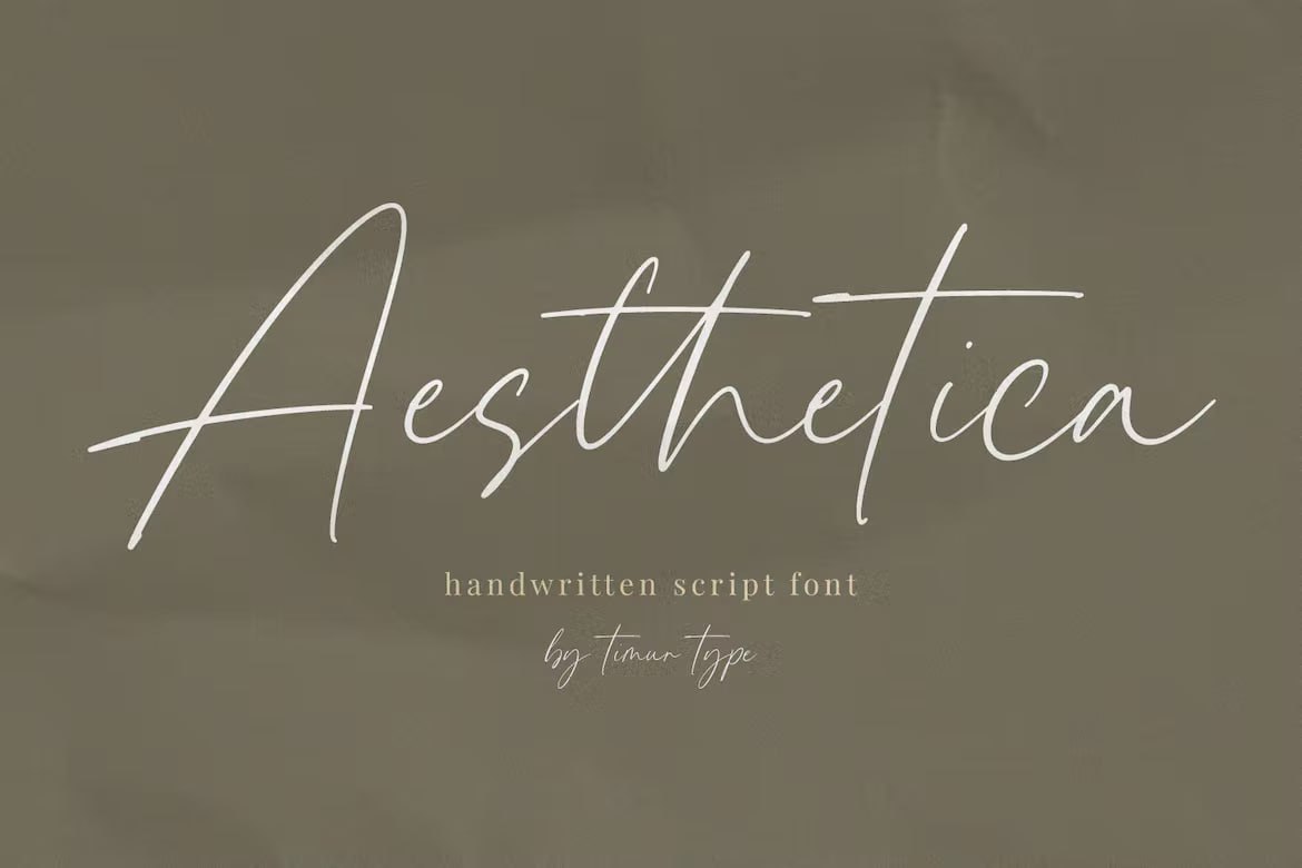 Скачайте бесплатно шрифт Aesthetica Handwritten - стильный рукописный шрифт