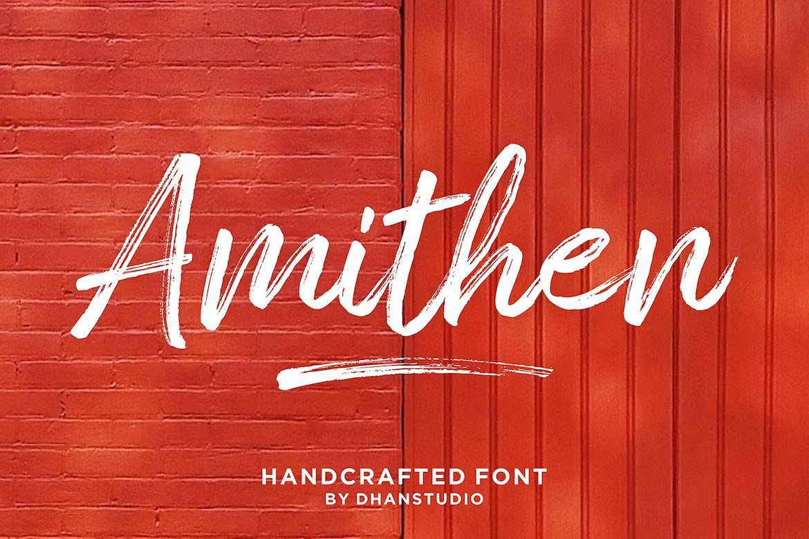 Download Amithen Brush Font Free - Artistic Handwritten Style