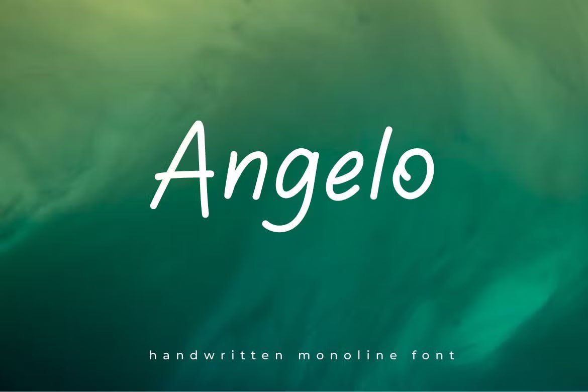 Kostenloser Download der Angelo Cursive Monolith Font - Stilvolle Schreibschrift