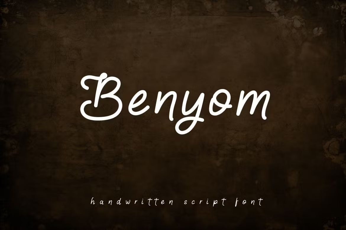 Скачайте бесплатно шрифт Benyom - стильный рукописный скрипт для вашего проекта