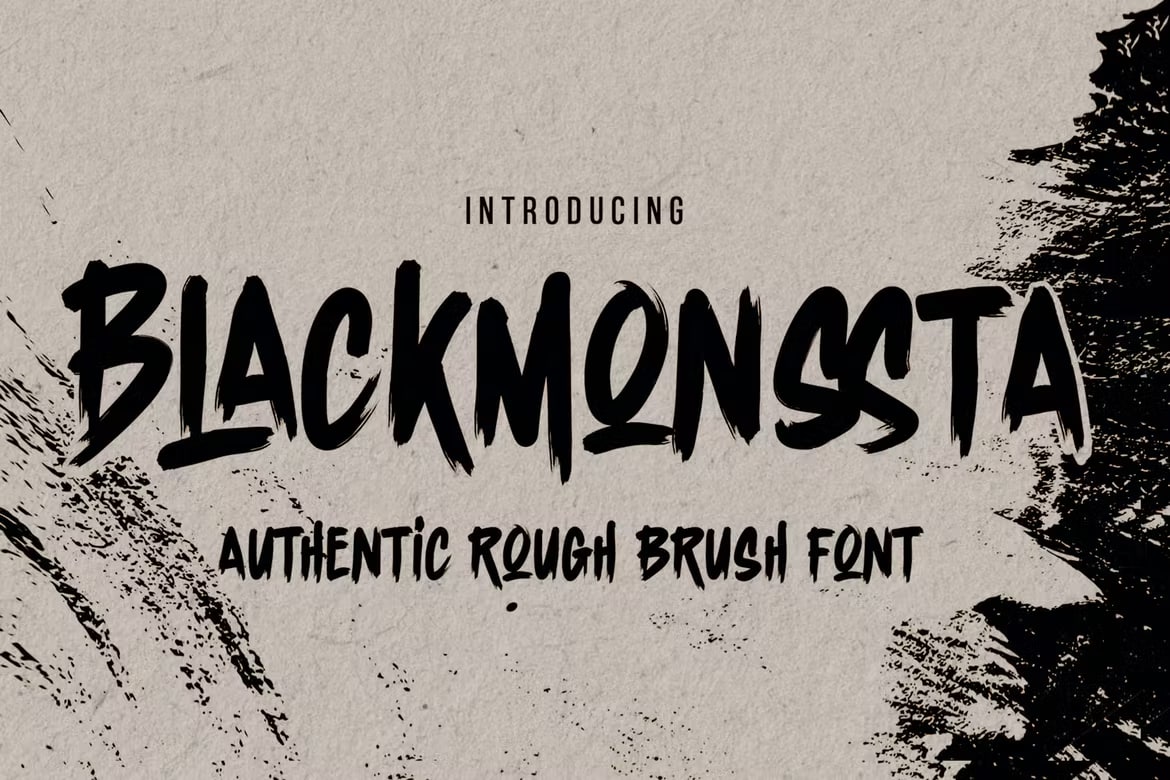 Скачайте бесплатно шрифт Blackmonssta Authentic Rough Brush - уникальный рукописный стиль