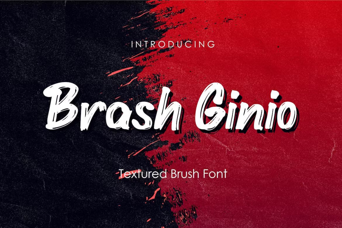 Download Brash Ginio Textured Brush Font - Free Artistic Style