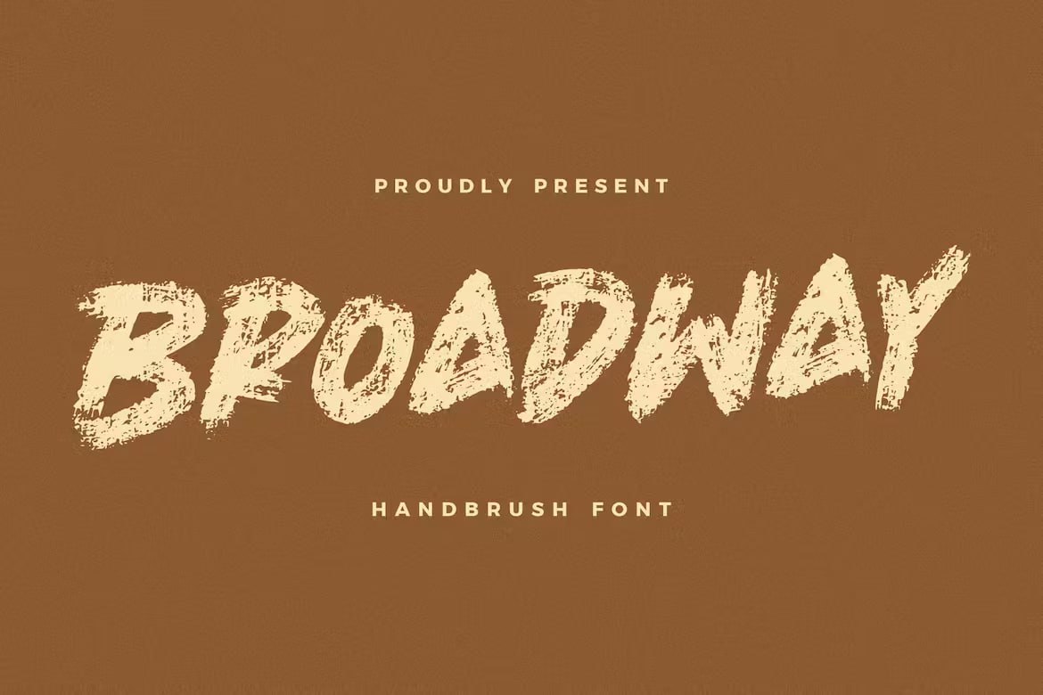 Laden Sie die Broadway Handbrush Font kostenlos herunter - Kreative Handgeschriebene Schrift