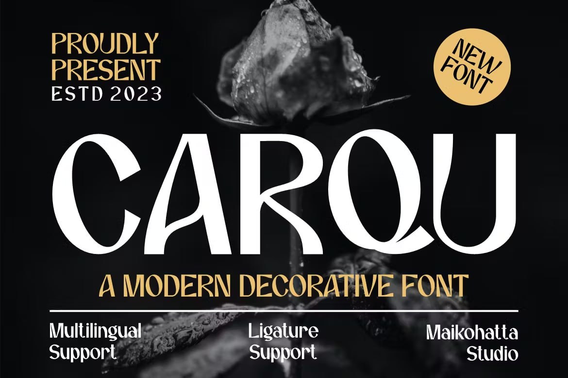 Download Carqu Modern Decorative Font for Free - Unique Style