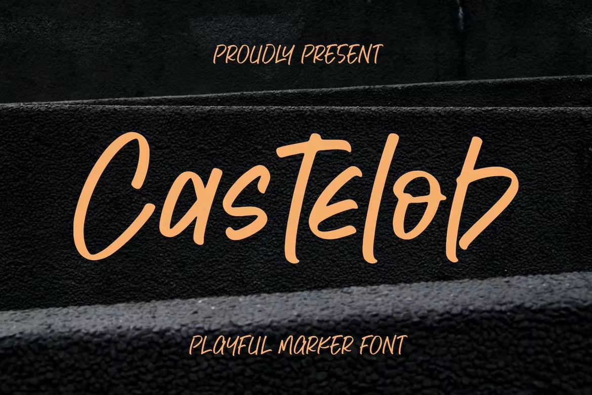 Free Castelob Playful Marker Font - Fun & Creative Design