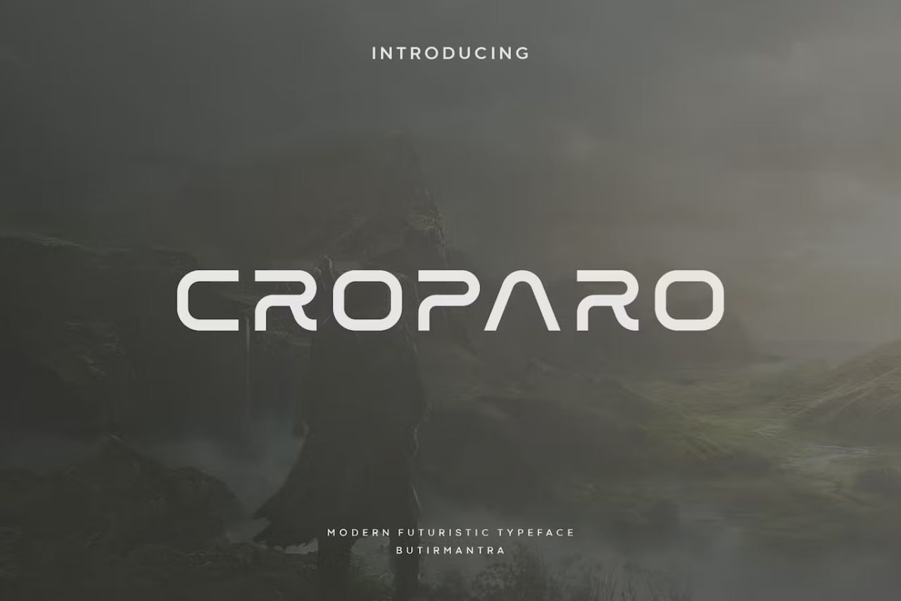 Download Croparo Futuristic Cyber Font for Free - Modern Tech Style