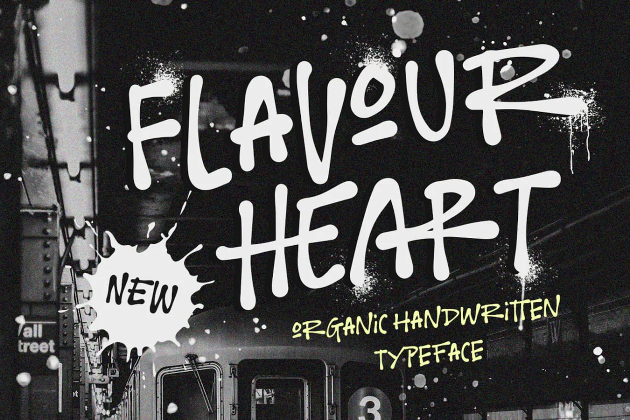 Скачайте бесплатно шрифт Flavour Heart - романтичный и игривый стиль