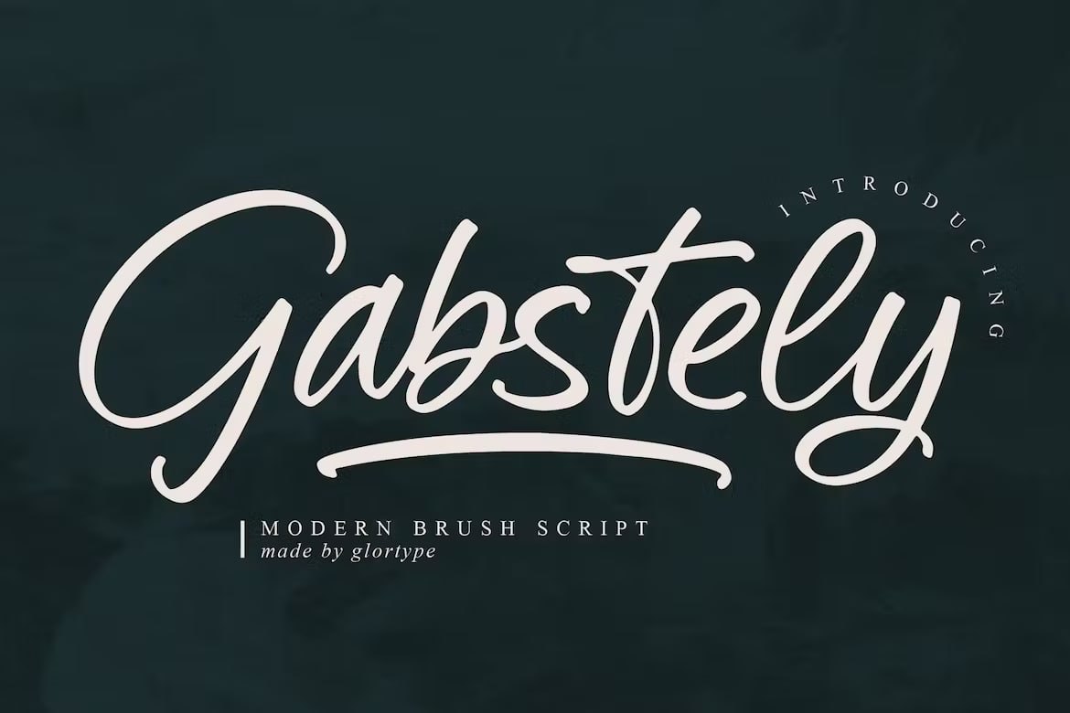 Скачайте Gabstely Modern Brush - стильный шрифт для креативных проектов