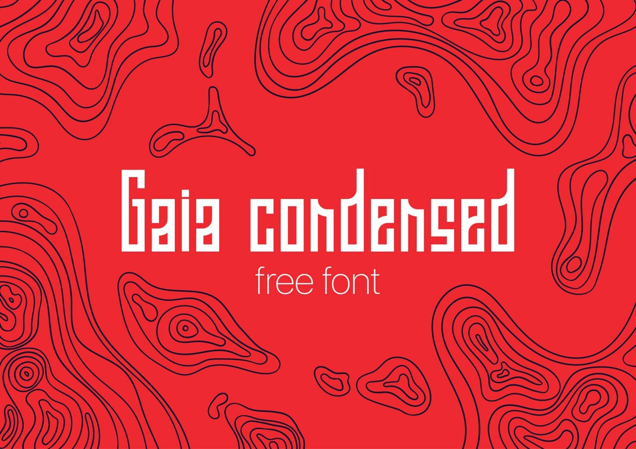 Laden Sie die Gaia Condensed kostenlos herunter - Moderne Schriftart für Cleane Designs