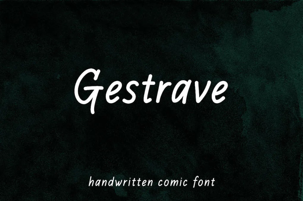 Laden Sie die Gestrave Handwritten Script Font kostenlos herunter - Einzigartiger Schreibstil