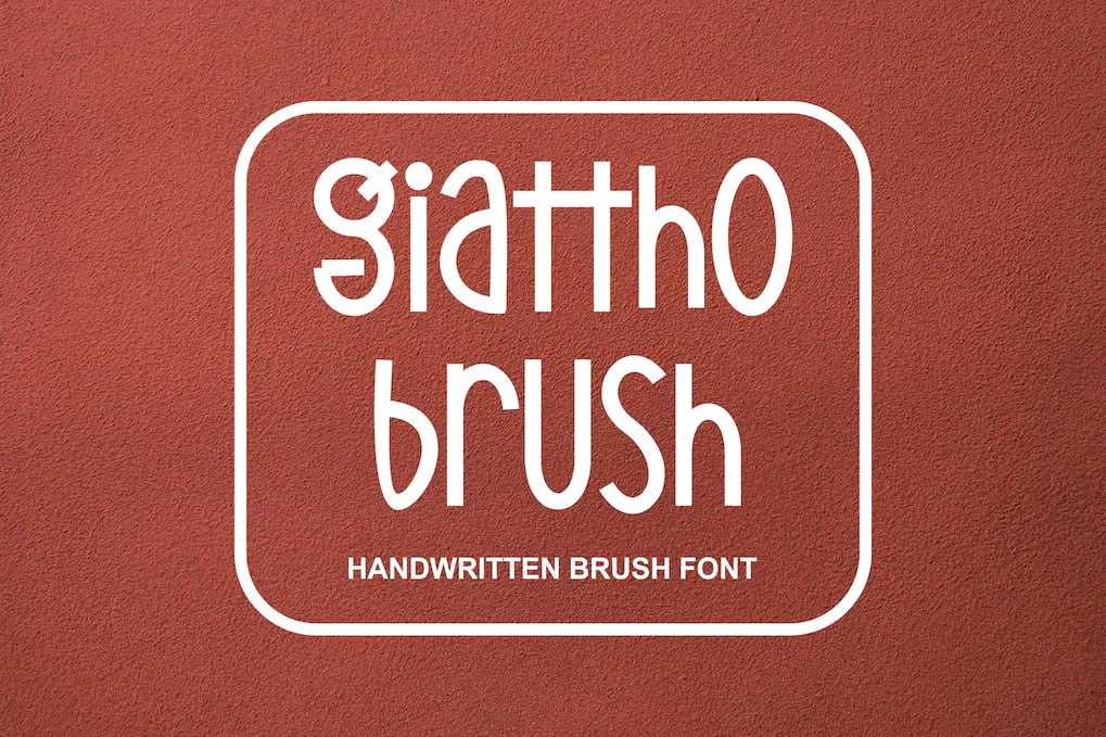 Скачайте бесплатно шрифт Giattho Brush - живописный и креативный стиль