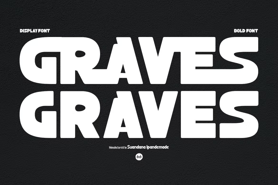 Laden Sie die Graves Display Sans Schriftart kostenlos herunter - Modernes Design