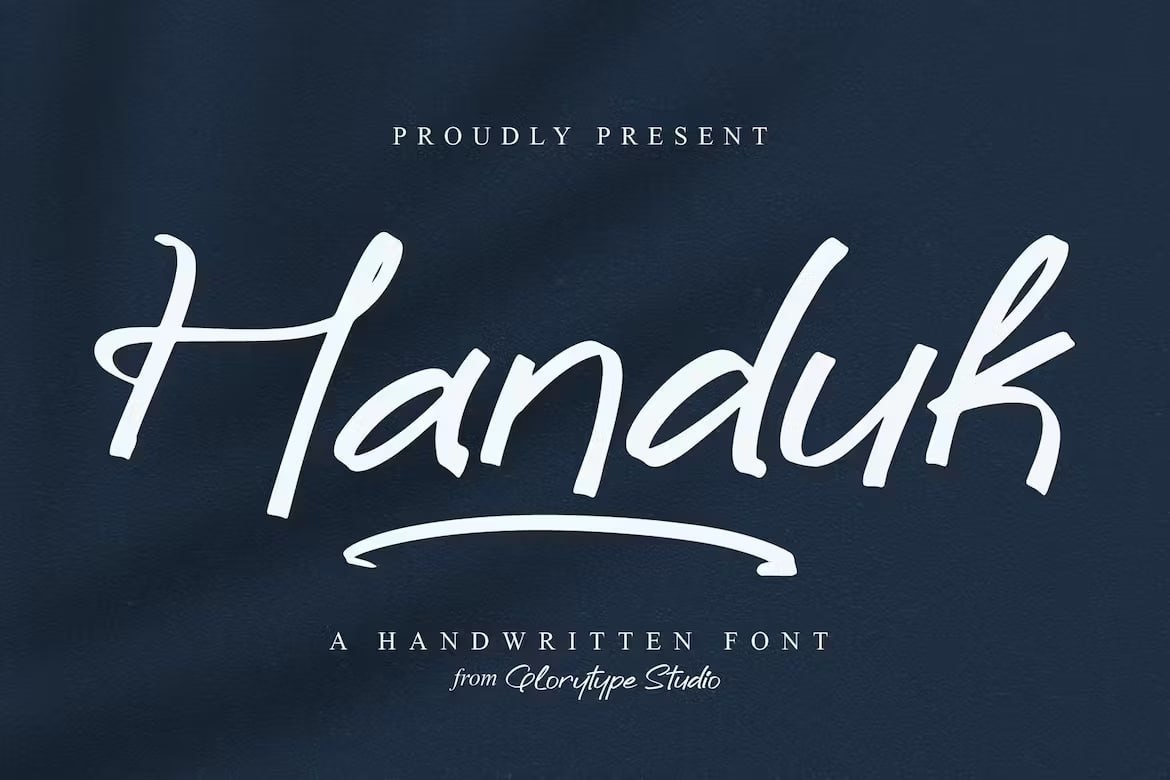 Téléchargez la police Handuk Handwritten - Élégance manuscrite gratuite