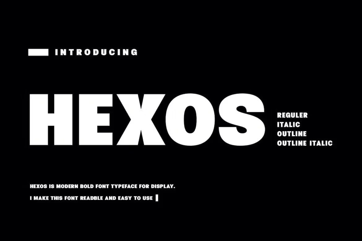 Download Hexos Font Free - Modern & Versatile Design