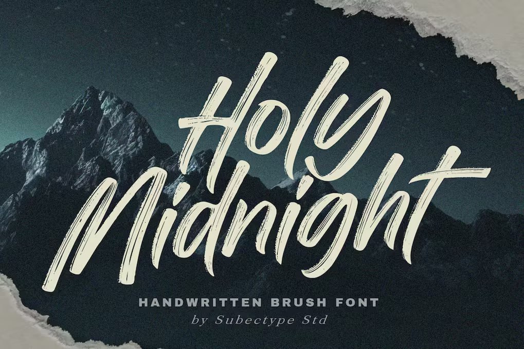 Скачайте бесплатно шрифт Holy Midnight - красивый рукописный стиль