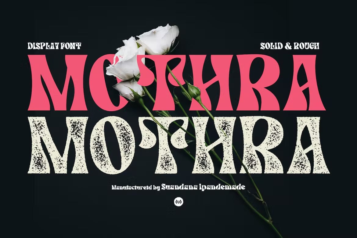 Скачайте бесплатно шрифт MOTHRA Display Font - креативный и уникальный