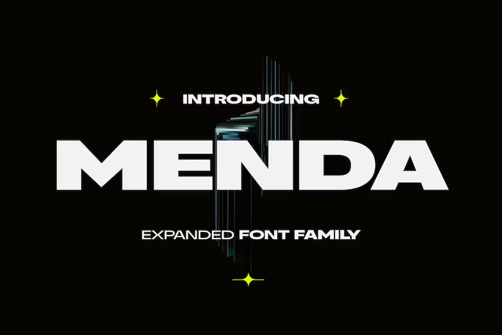 Laden Sie die Menda Expanded Font Family kostenlos herunter - Vielseitige Schriftart für moderne Designs