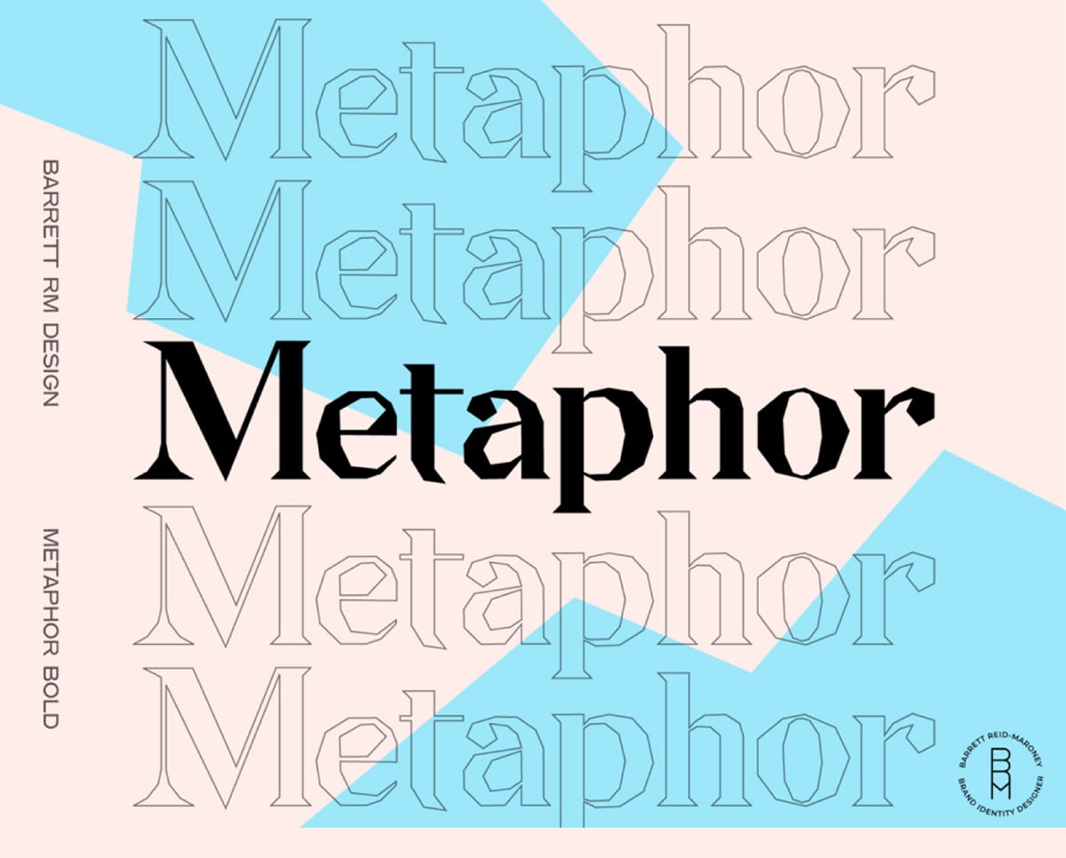 Entdecken Sie die Metaphor Schriftart - Modern und Kreativ