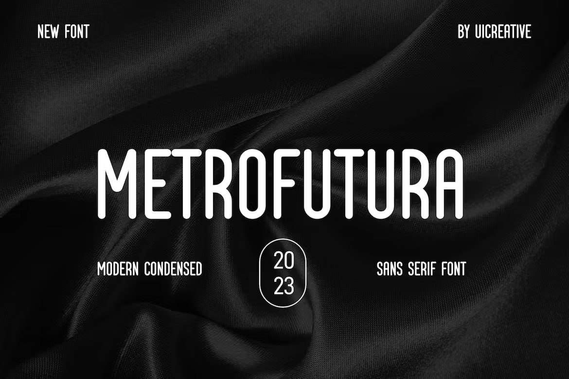 Скачайте бесплатно шрифт Metrofutura Modern Condensed - стильный шрифт без засечек