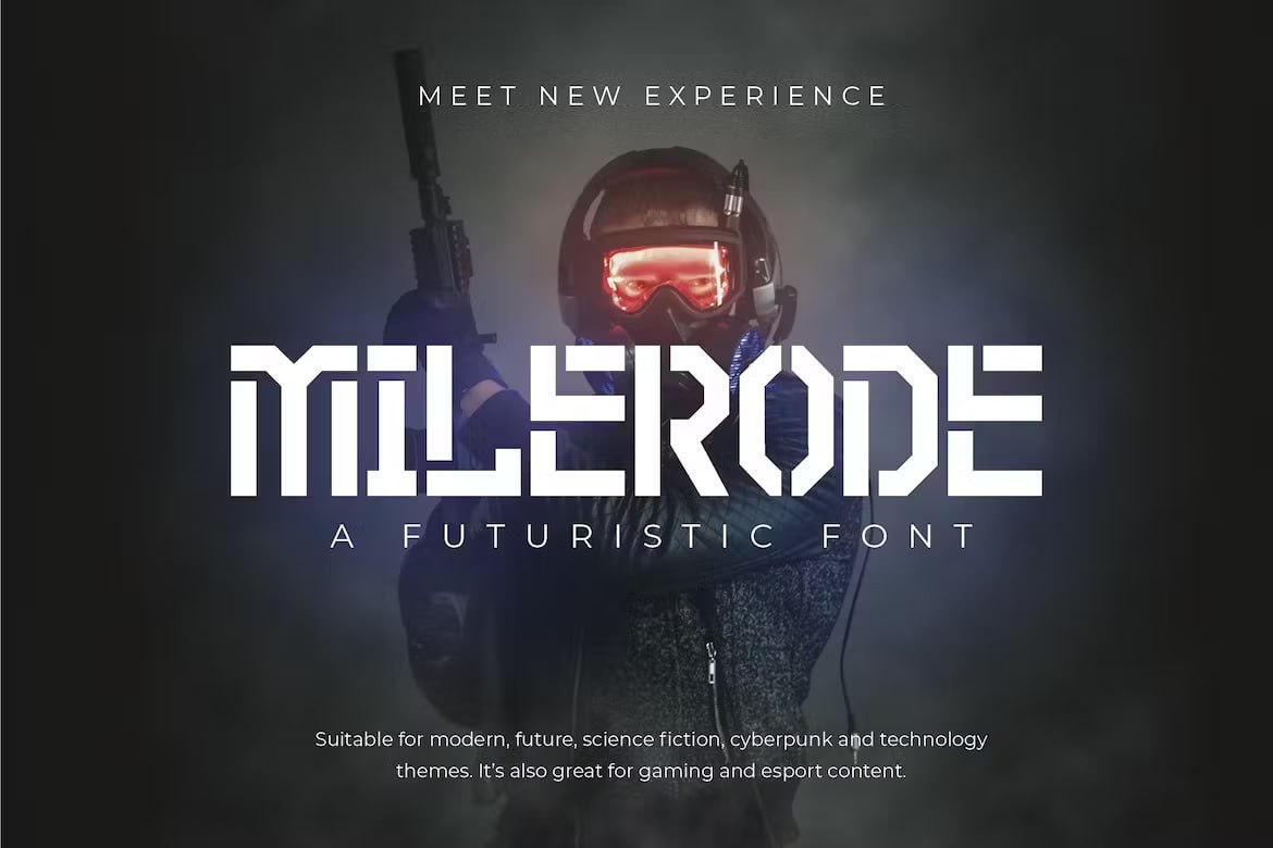 Download Milerode Futuristic Font Free - Modern Design Style