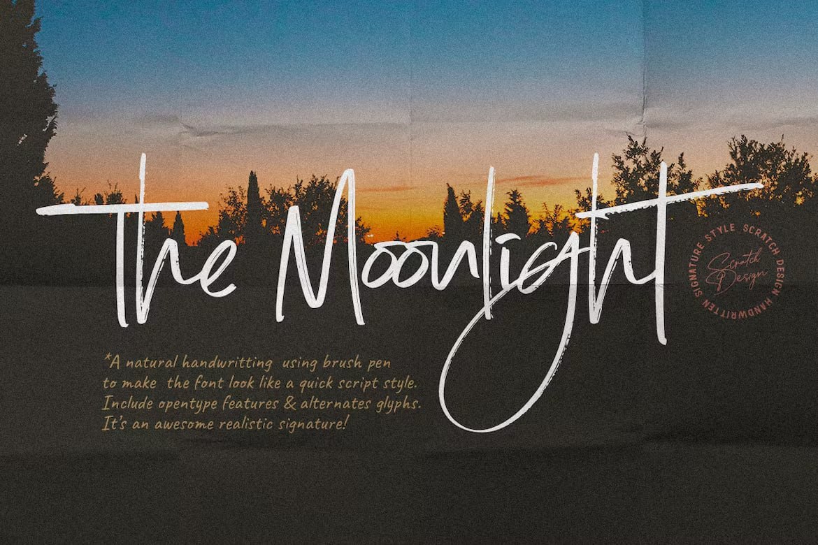 Download Moonlight Font Free - Elegant Script Design