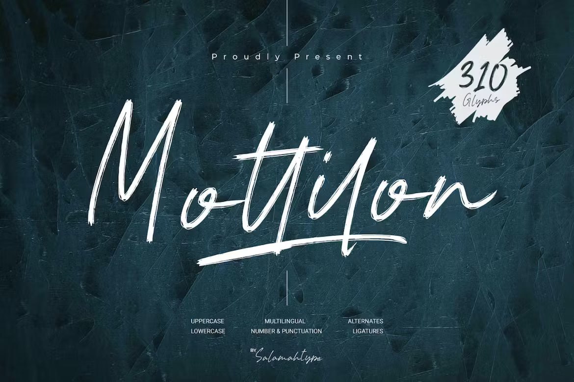 Get Mottilon Brush Font Free - Stylish Brush Script Typeface