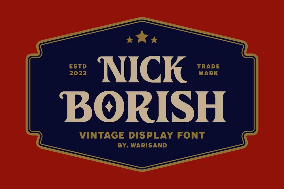 Скачайте бесплатно шрифт Nick Borish Vintage - уникальный ретро стиль