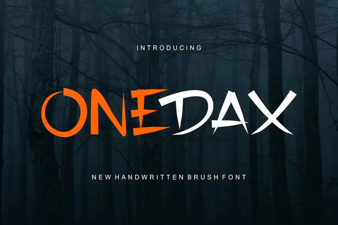 Kostenloser Download der Onedax Fonts - Modern & Vielseitig