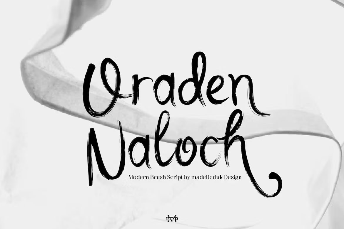 Скачайте бесплатно шрифт Oraden Naloch Brush Script - непринужденный стиль