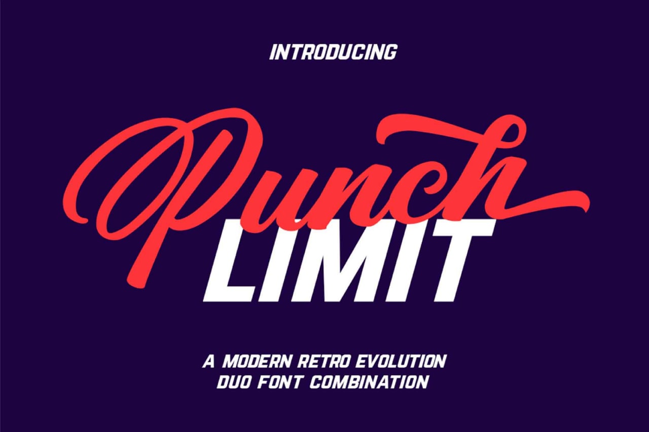 Laden Sie die Punch Limit Font kostenlos herunter - Moderne, kraftvolle Typografie