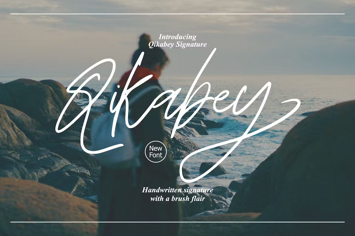 Download Qikabey Signature Font - Unique Script Style for Free