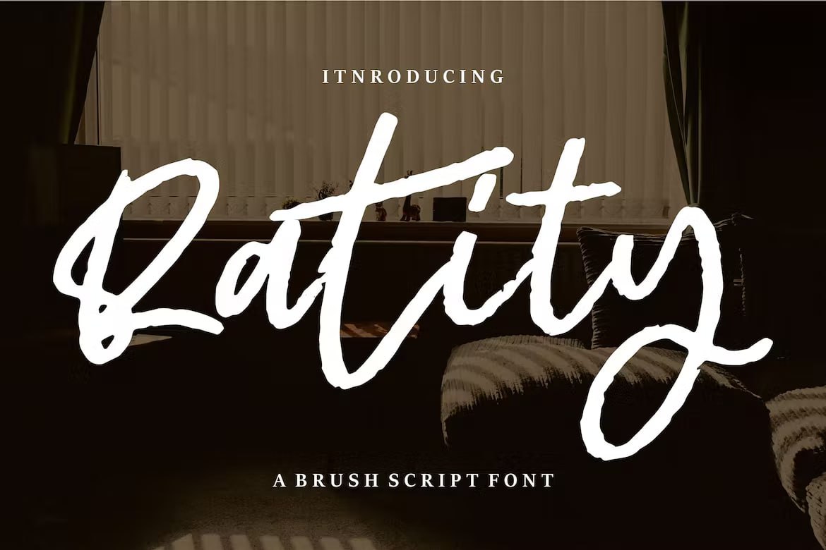 Download Ratity Brush Script Font Free - Elegant Handwritten Style