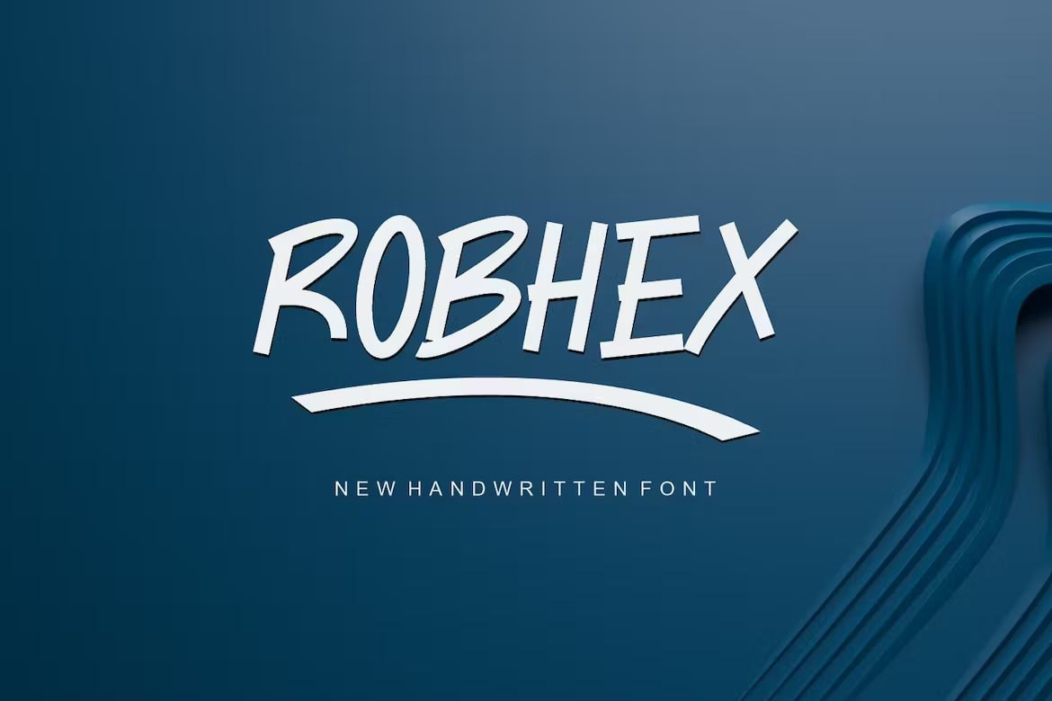 Скачайте бесплатно шрифт Robhex Font - современный геометрический стиль