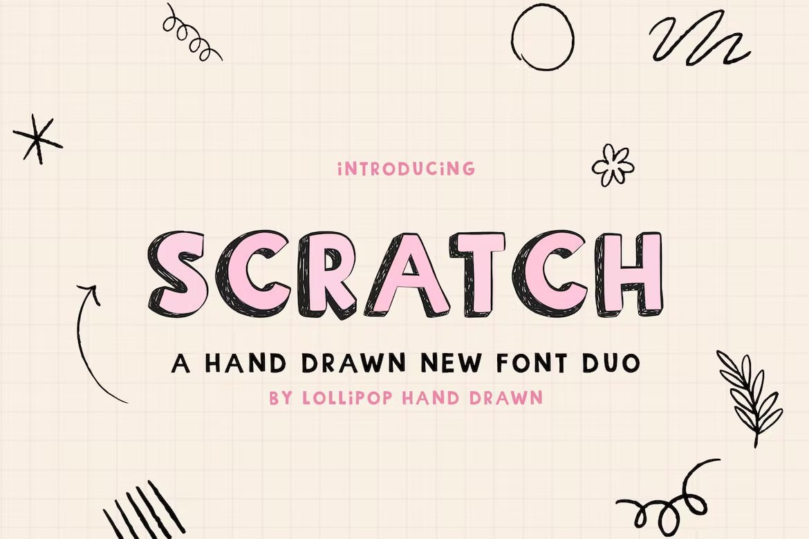 Laden Sie die Scratch Font Duo kostenlos herunter - Verspielt und kreativ!