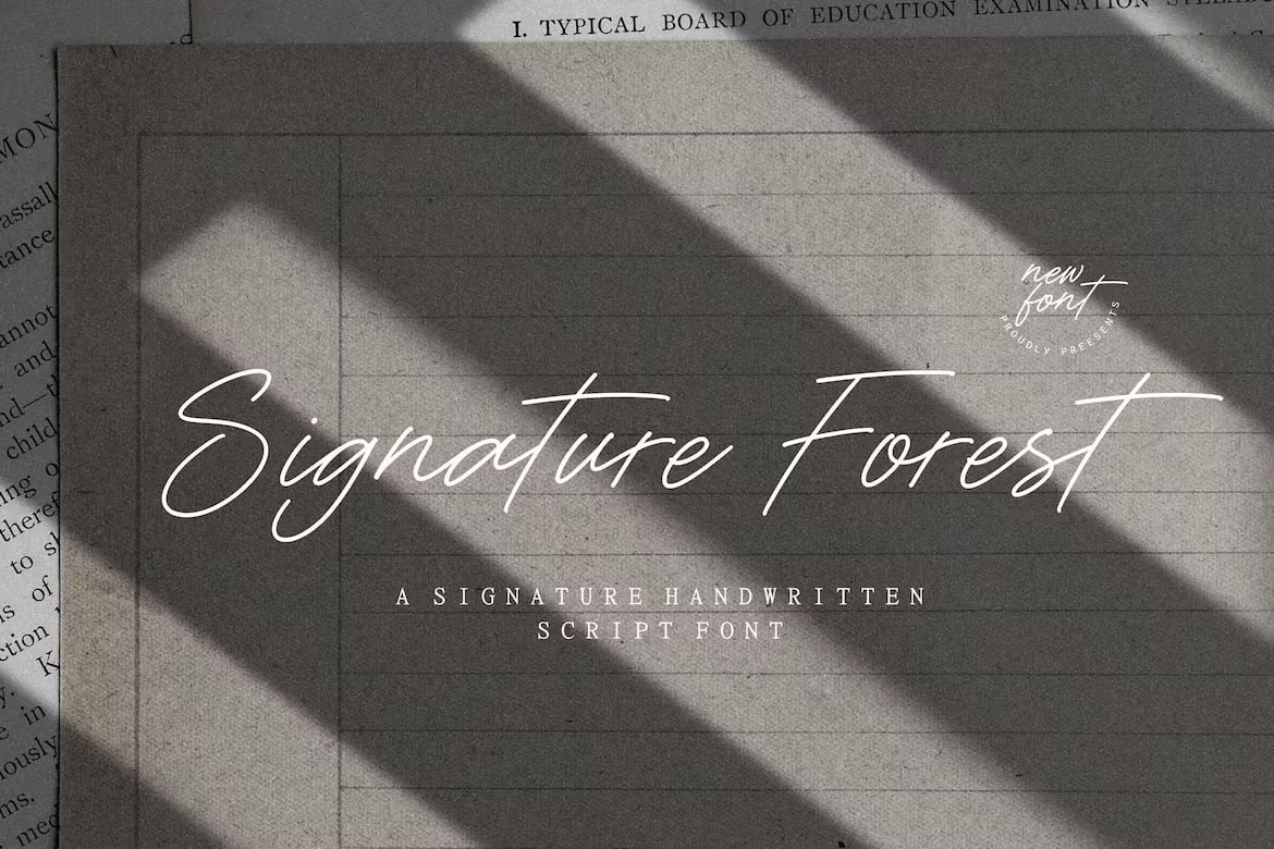 Скачайте бесплатно шрифт Signature Forest - утонченная природа в типографике